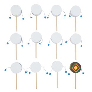 Image of Colorations® Decorate Your Own Spin Drum Set of 12