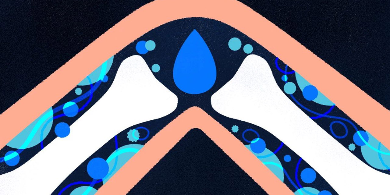 Illustration of joint lubrication.