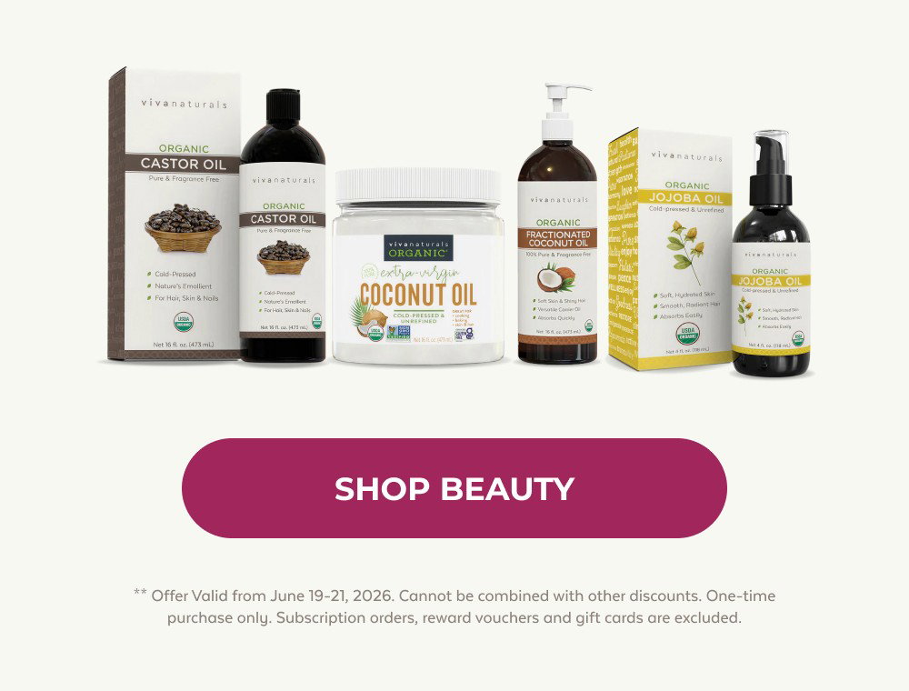 SHOP BEAUTY ** Offer Valid from June 19-21, 2026. Cannot be combined with other discounts. One-time purchase only. Subscription orders, reward vouchers and gift cards are excluded.
