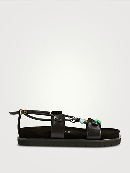 Loewe x Paula's Ibiza Pebble Beads Leather Sandals