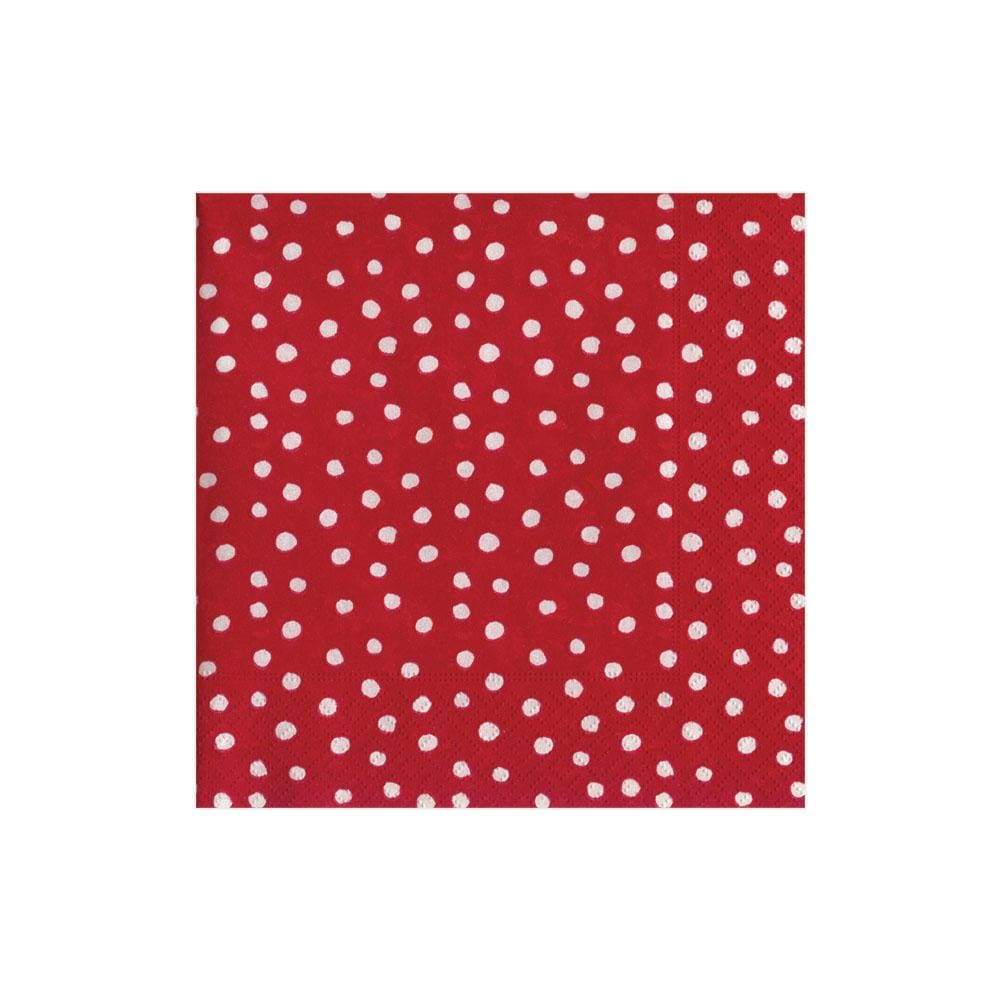 Image of Small Dots Red Napkin Cocktail