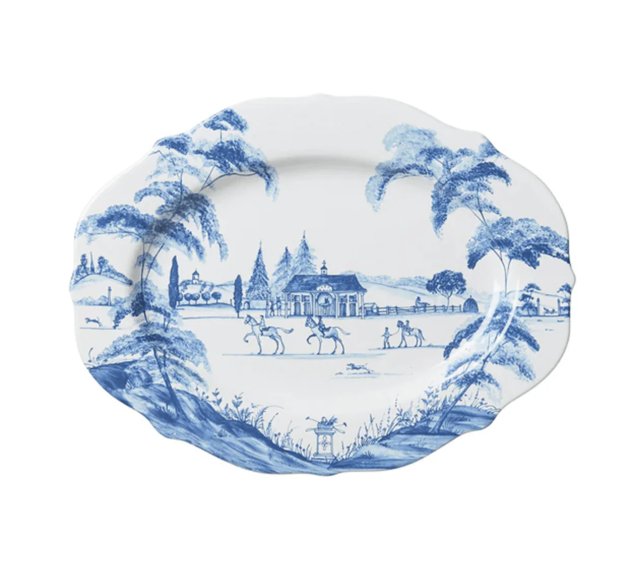 Image of Country Estate 18.5" Platter -  Delft Blue