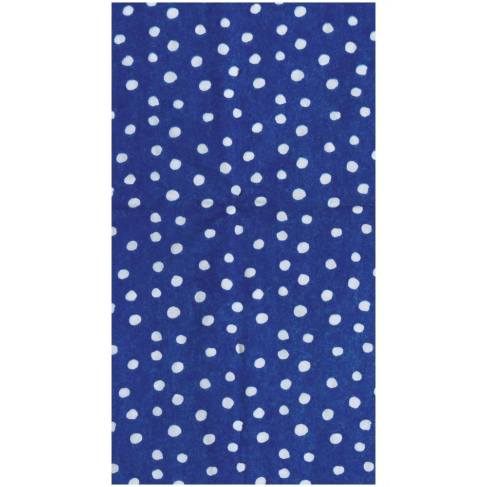 Image of Small Dots Royal Blue Guest Towel - package of 15