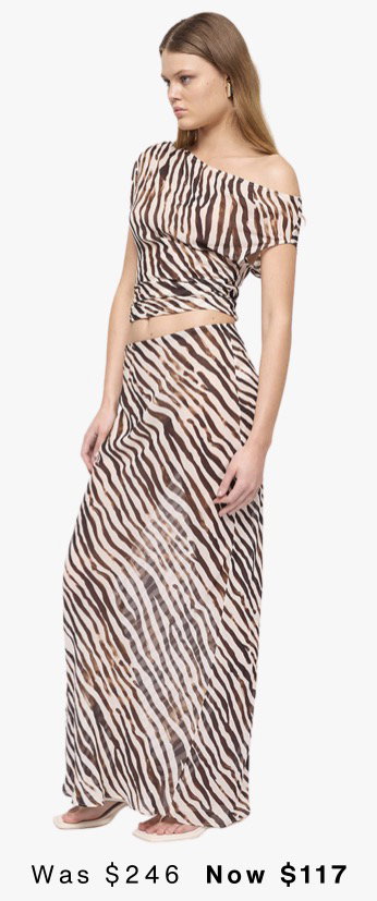 Gigi Zebra Drape Top