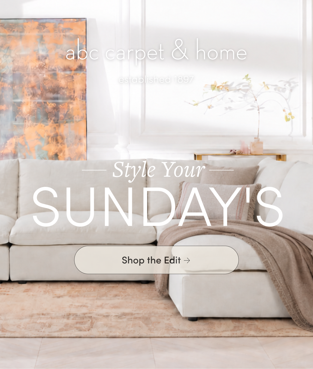 Sunday's Sectional with Throw Blanket