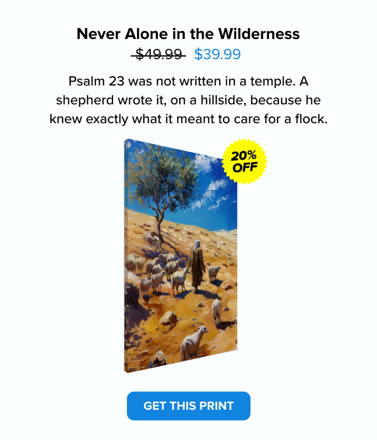 Never Alone in the Wilderness $49.99 $39.99