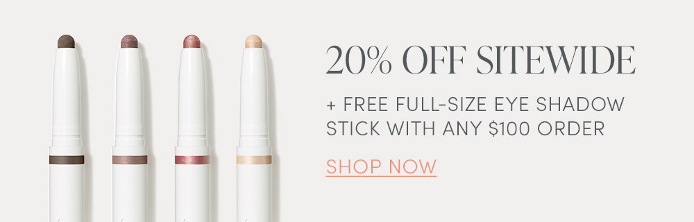 20% off sitewide + free gift on orders $100+