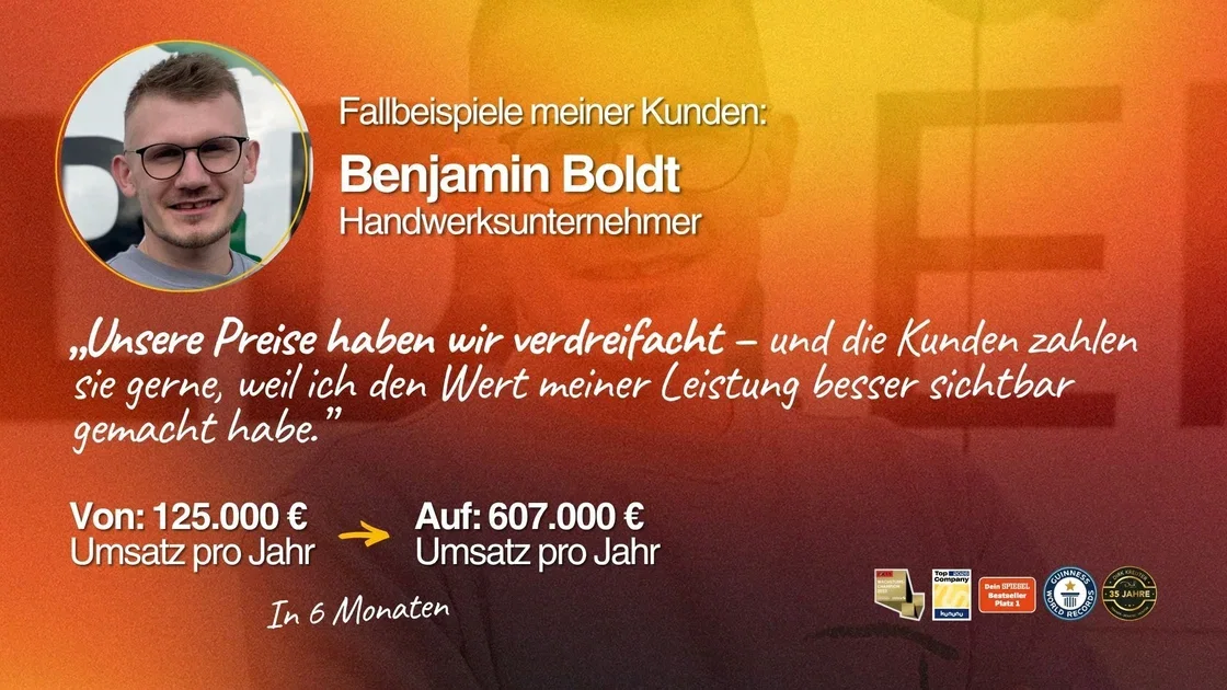 Benjamin Boldt: Handwerksunternehmer