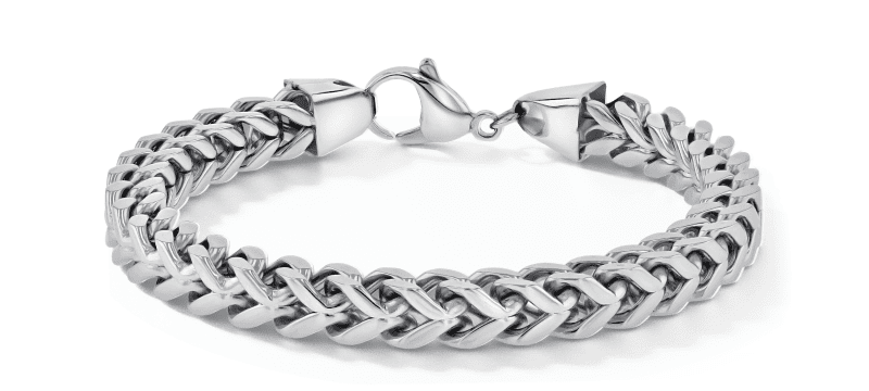 Chain link silver bracelet. 