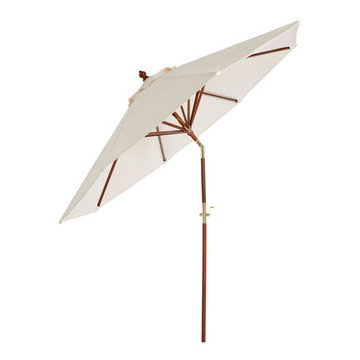 Wood Crank Lift Tilting 9 Foot Patio Umbrella Frame and Pole