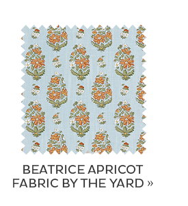 Beatrice Apricot Fabric by the Yard