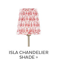 Isla Block Print Pleated Chandelier Shade