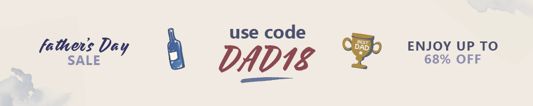 Father's Day Sale. Use code DAD18. Enjoy up to 68% off.