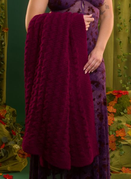 Free Exquisite Cabled Throw Pattern