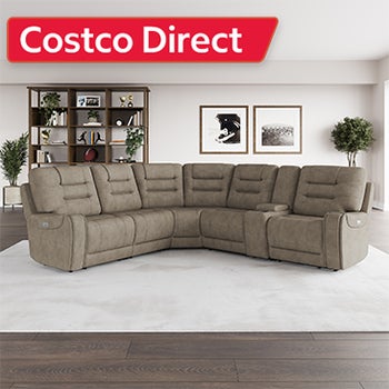 Barcalounger Carmelo Fabric Power Reclining Sectional with Power Headrests