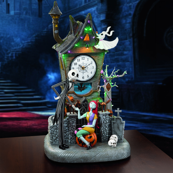 Disney Nightmare Before Christmas 22-inch Animated Clock Tower with LED and Music