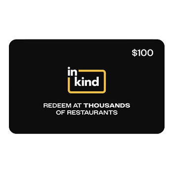 inKind One eGift Card, Thousands of Restaurants ($100 Value)