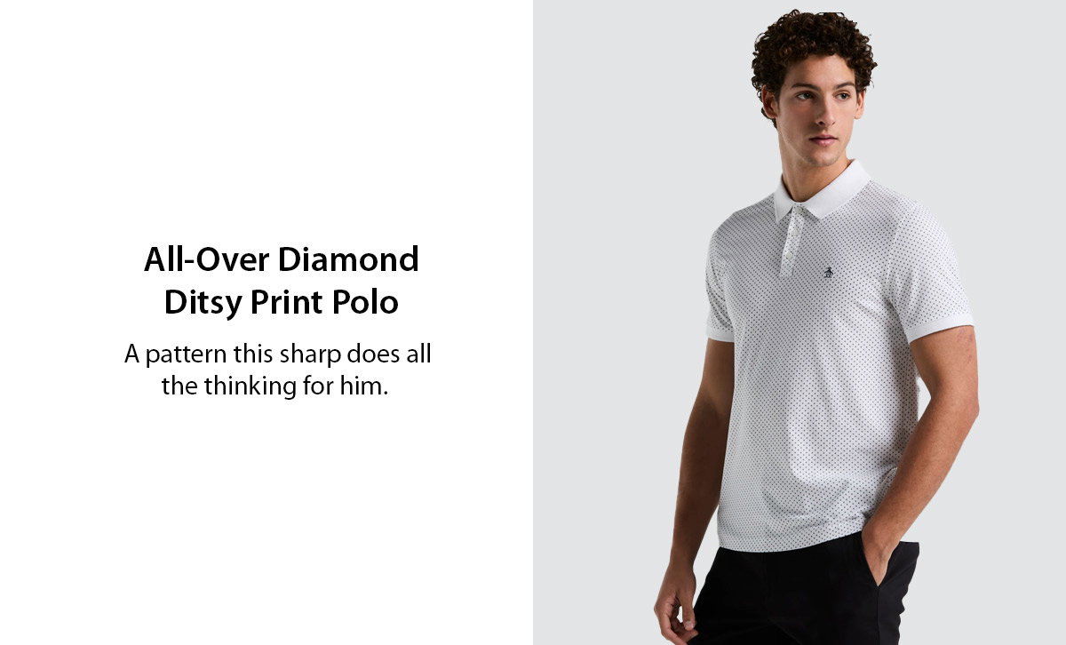 Shop All-Over Diamond Ditsy Print Polo