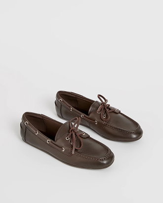 Genuine suede leather boat shoe