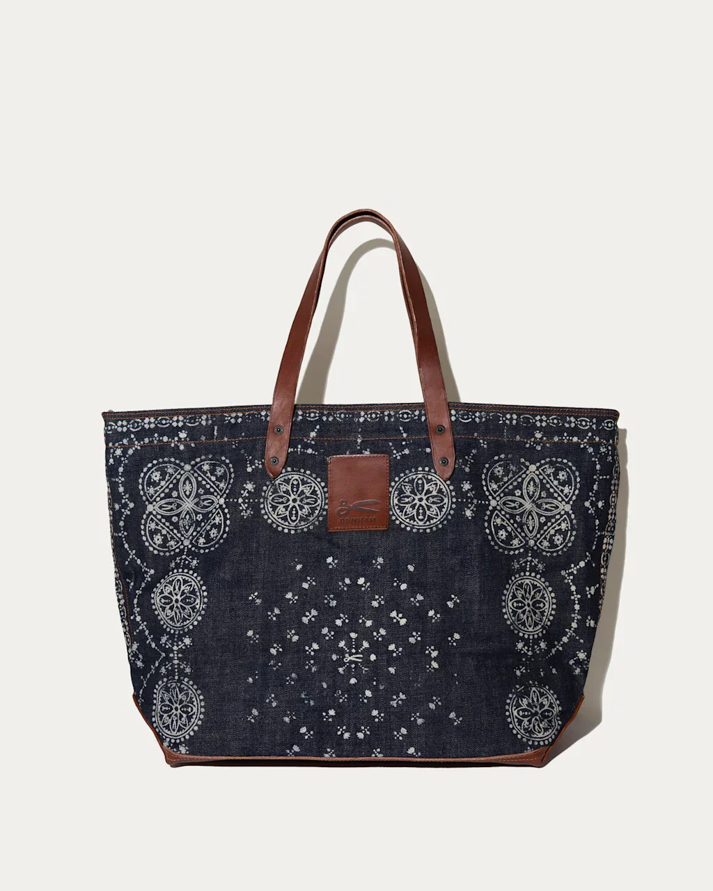 Image of D05 DENIM TOTE DESCHARGE PRINT