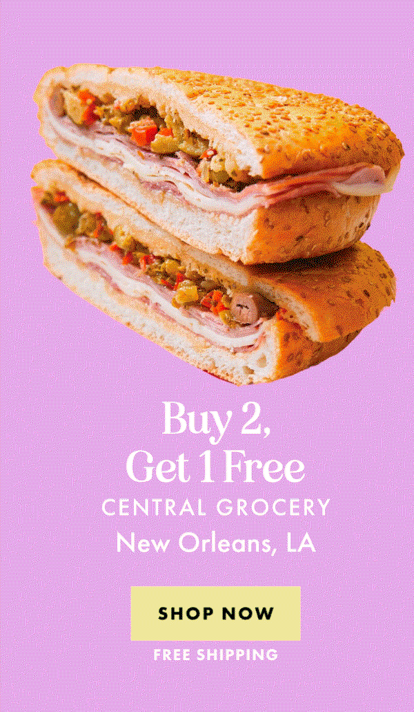 Central Grocery Muffulettas - Buy 2, Get 1 Free