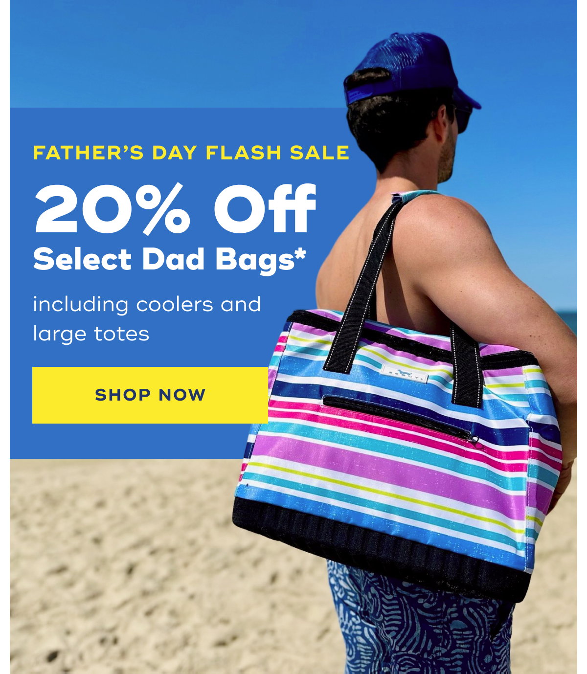 FATHER’S DAY FLASH SALE 20% Off Select Dad Bags* including coolers and large totes shop now