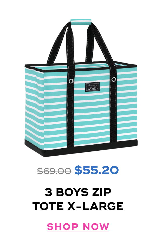 $69.00 $55.20 3 Boys Zip Tote X-Large SHOP NOW