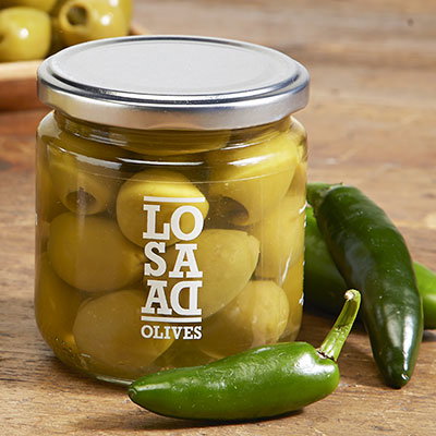 Gordal Olives with Jalapeño