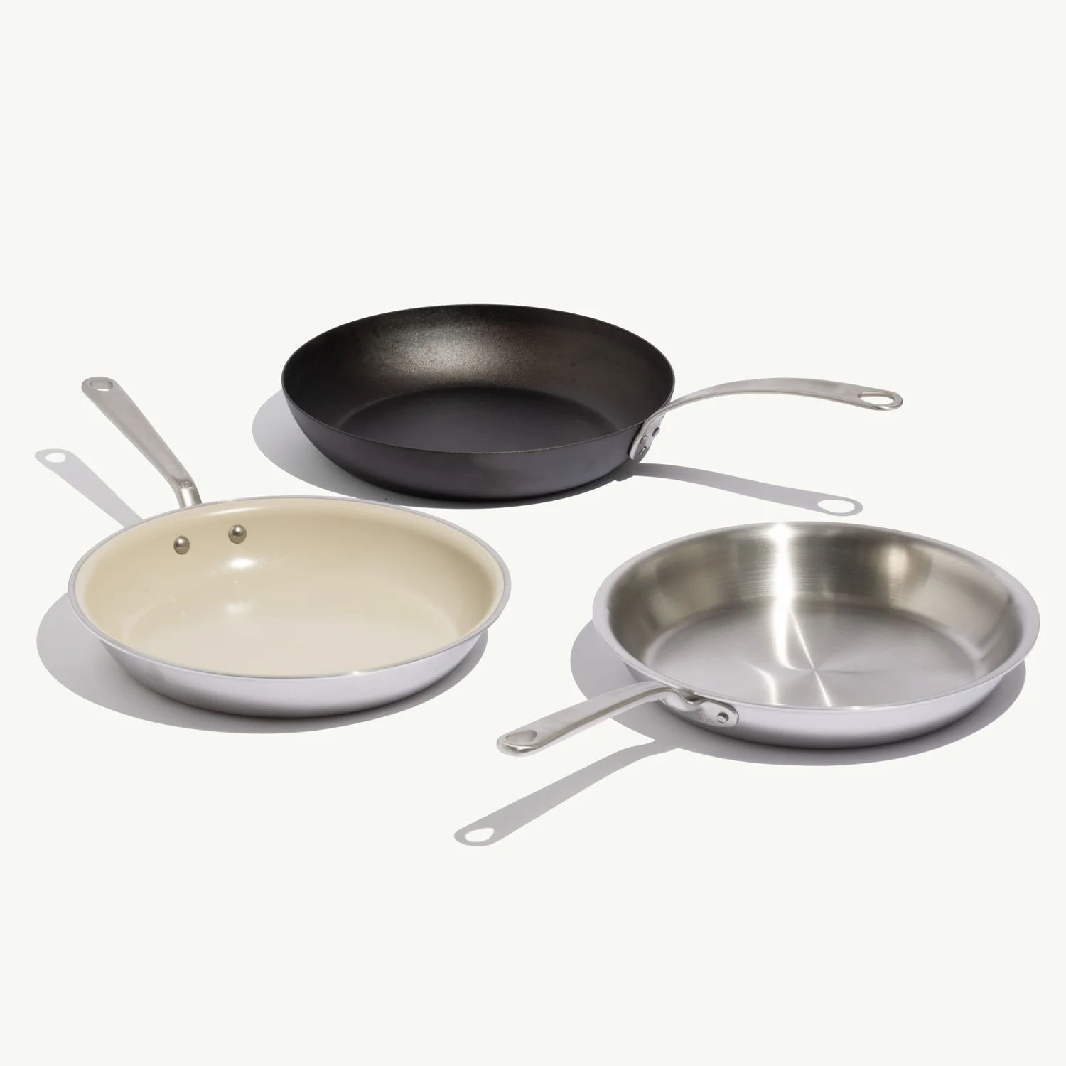 Image of Multi-Material Frying Pan Set | 12" / Sand