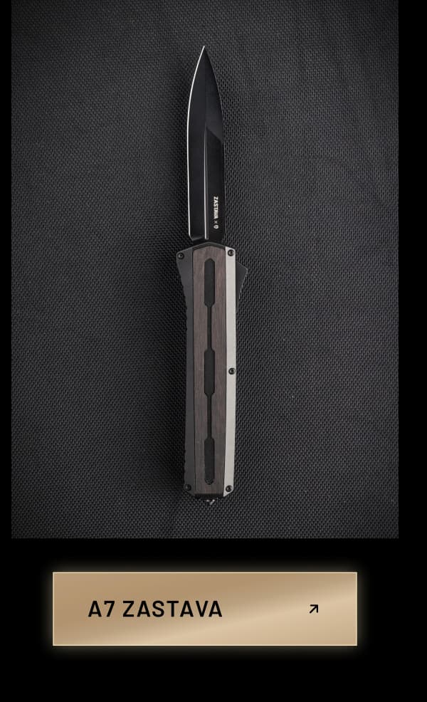 Automatic OTF Knife A7 Zastava black spear point.