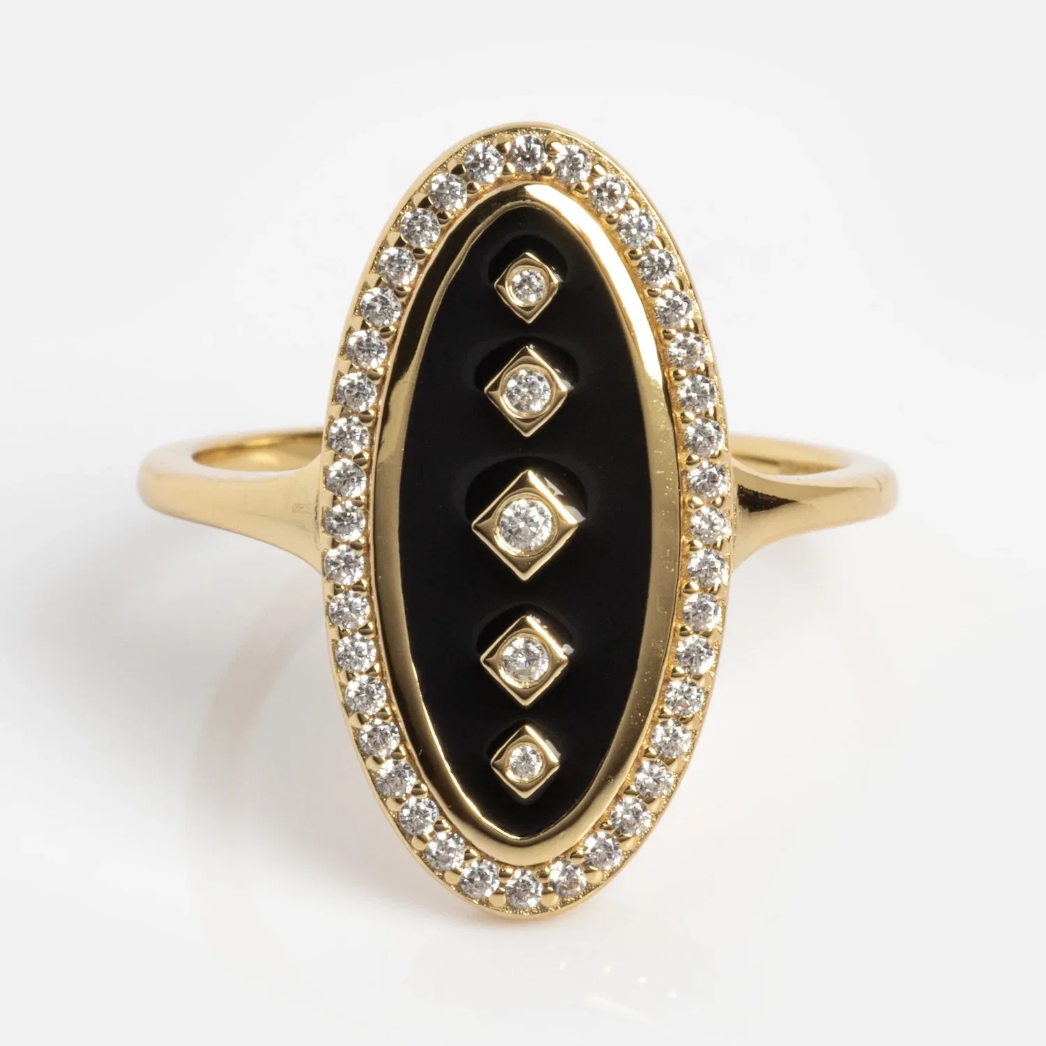 Image of Velvet Noir Navette Ring