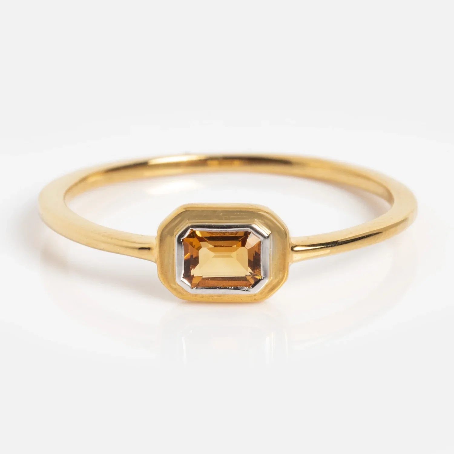 Image of Matinee Mixed Metal Citrine Ring