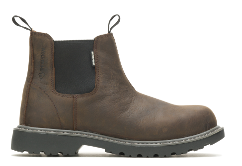 Wolverine - Men's Floorhand Steel-Toe Work Romeo - Dark Brown colorway.