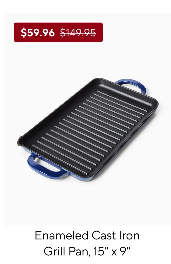 Sur La Table Enameled Cast Iron Grill Pan, 15