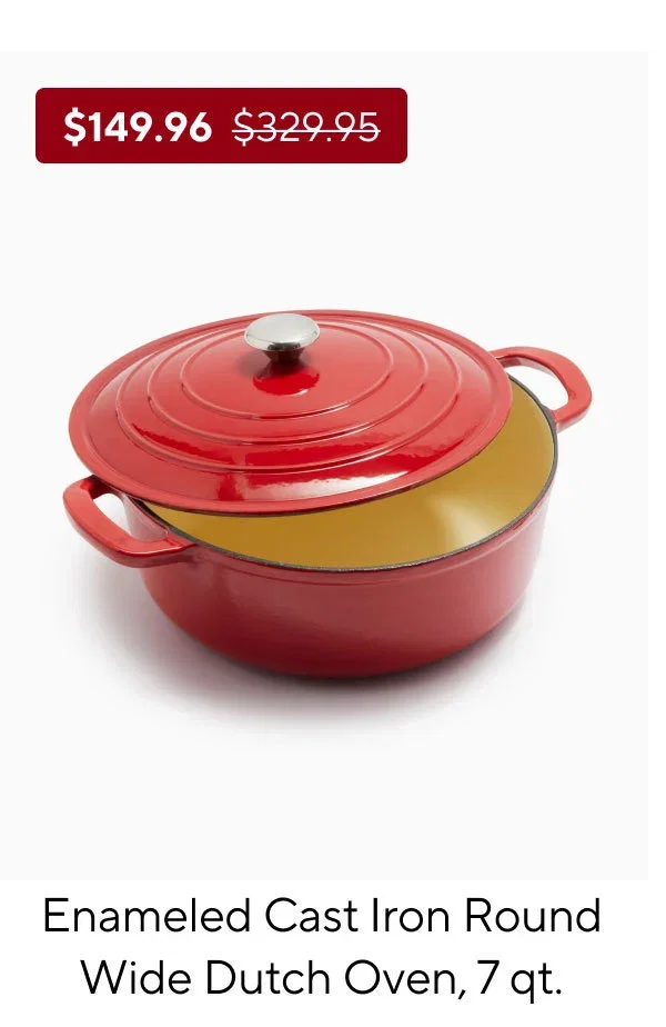 Sur La Table Enameled Cast Iron Round Wide Dutch Oven, 7 qt.