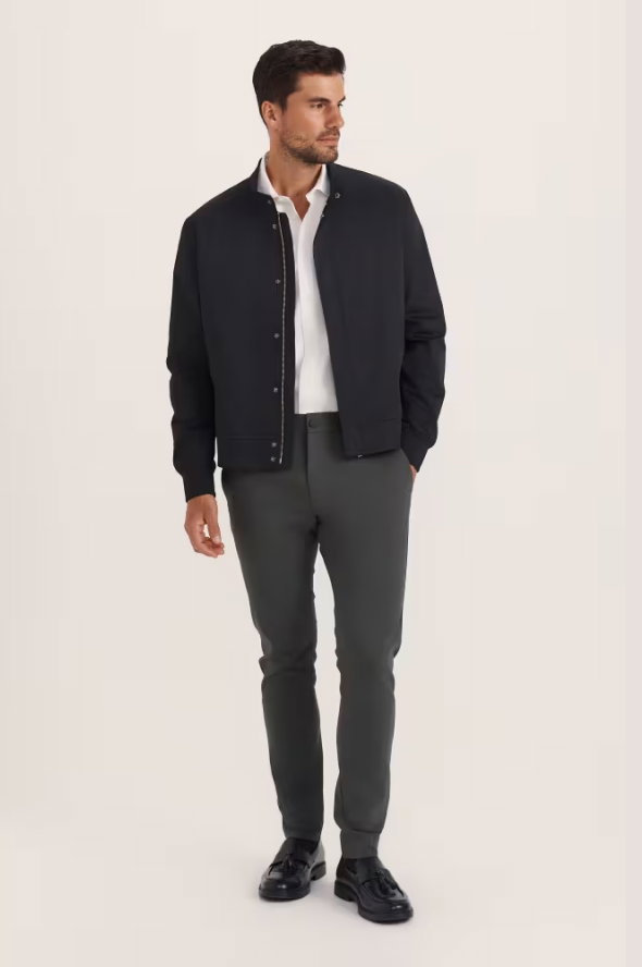Judd Slim Dress Chino Pant in Kelp
