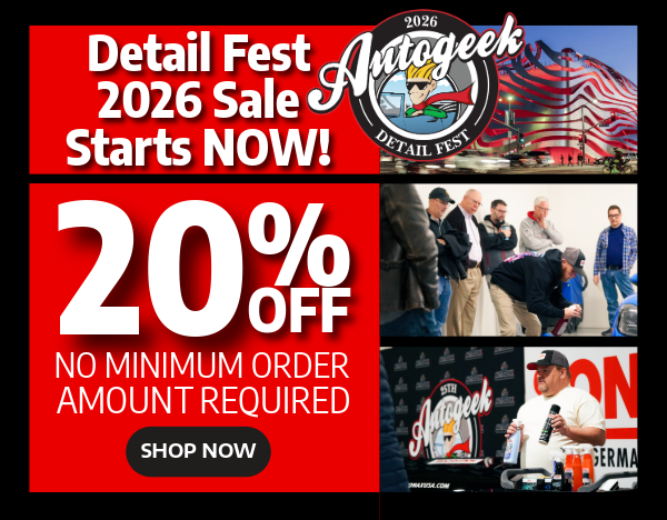 Detail Fest Sale Starts Now - 20% Off No Minimum + $6.95 Flat Rate Or FREE Shipping Over $149!