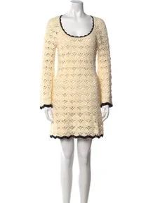 Lace Pattern Mini Dress