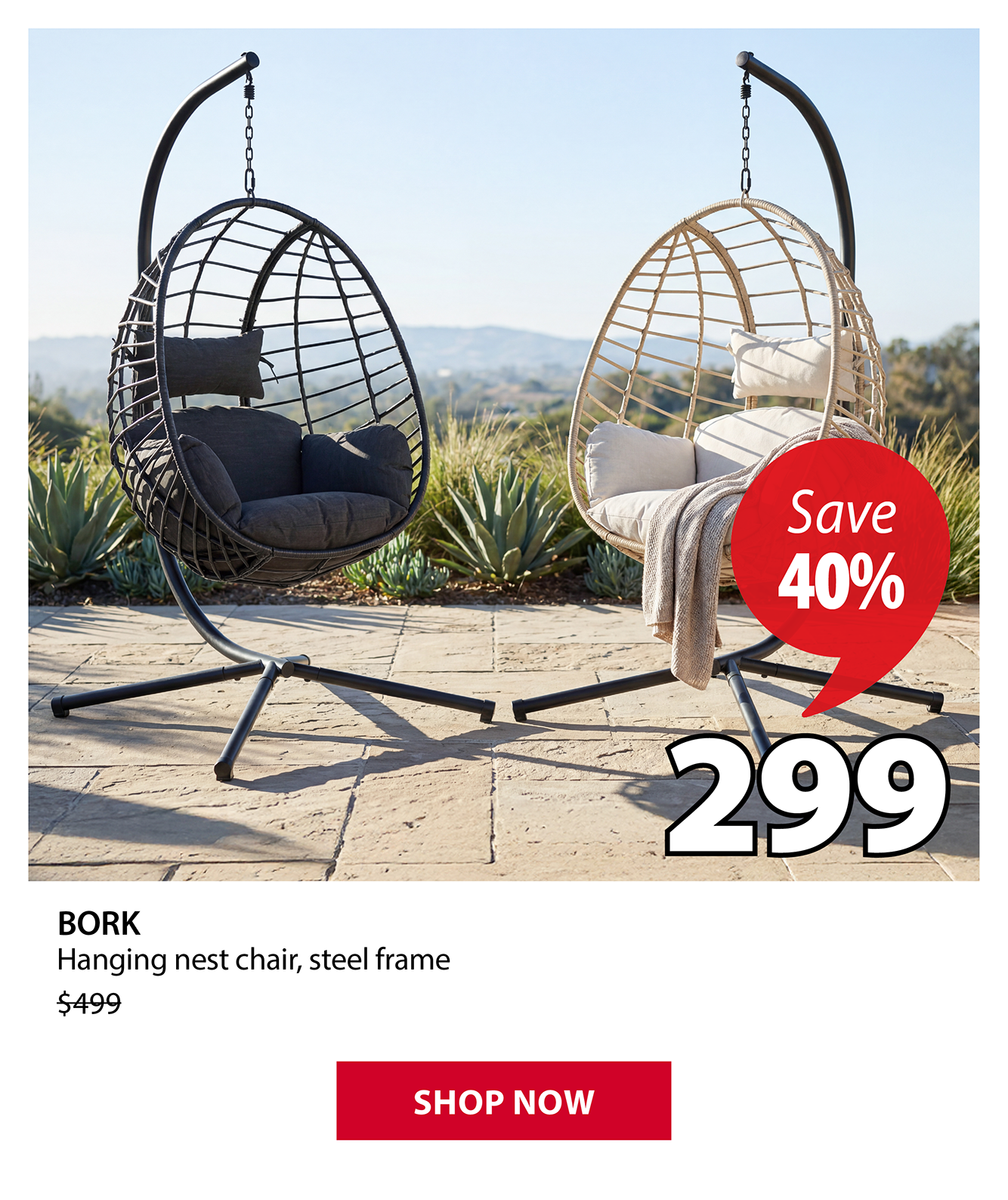 BORK  Hanging nest chair | Save 40%