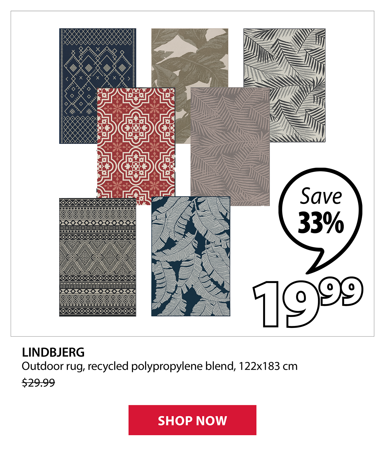 LINDBJERG Outdoor rug | Save 33%