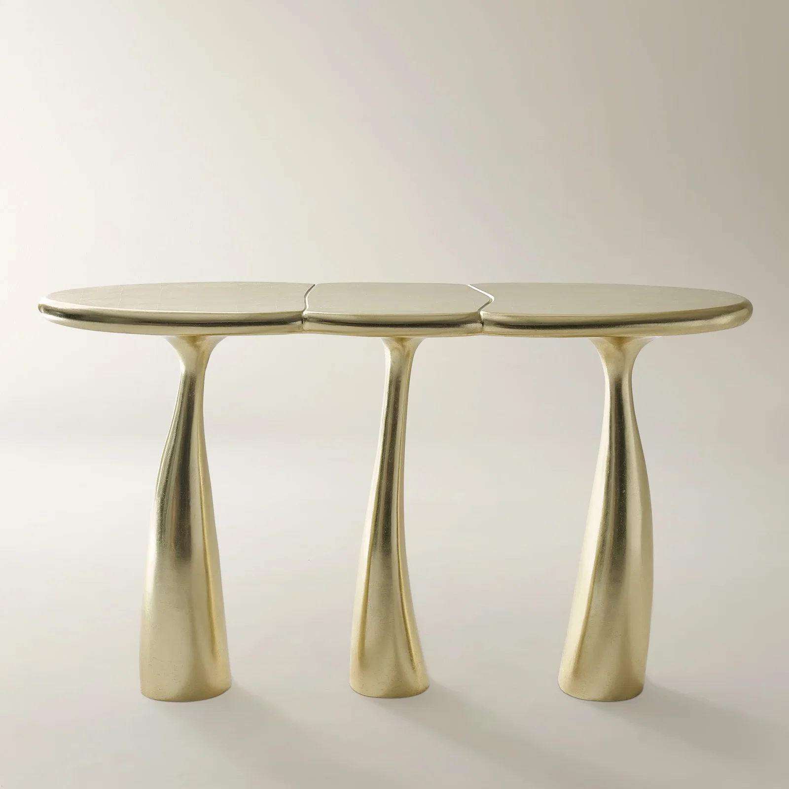 Image of Thalia Console Table (52.4") - Gold Leaf