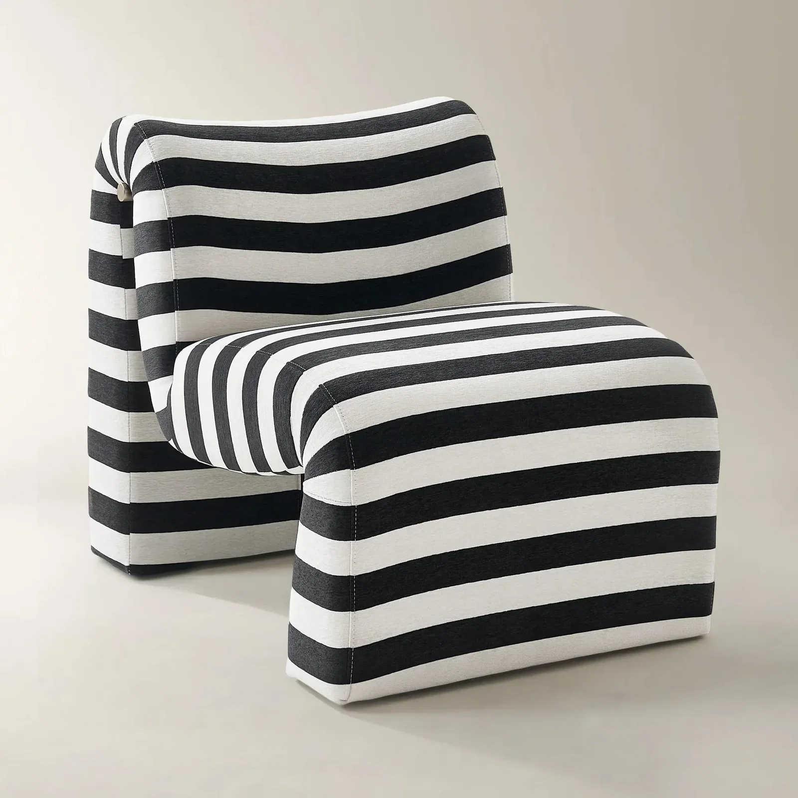 Image of Cora Performance Chenille Accent Chair - Stripe