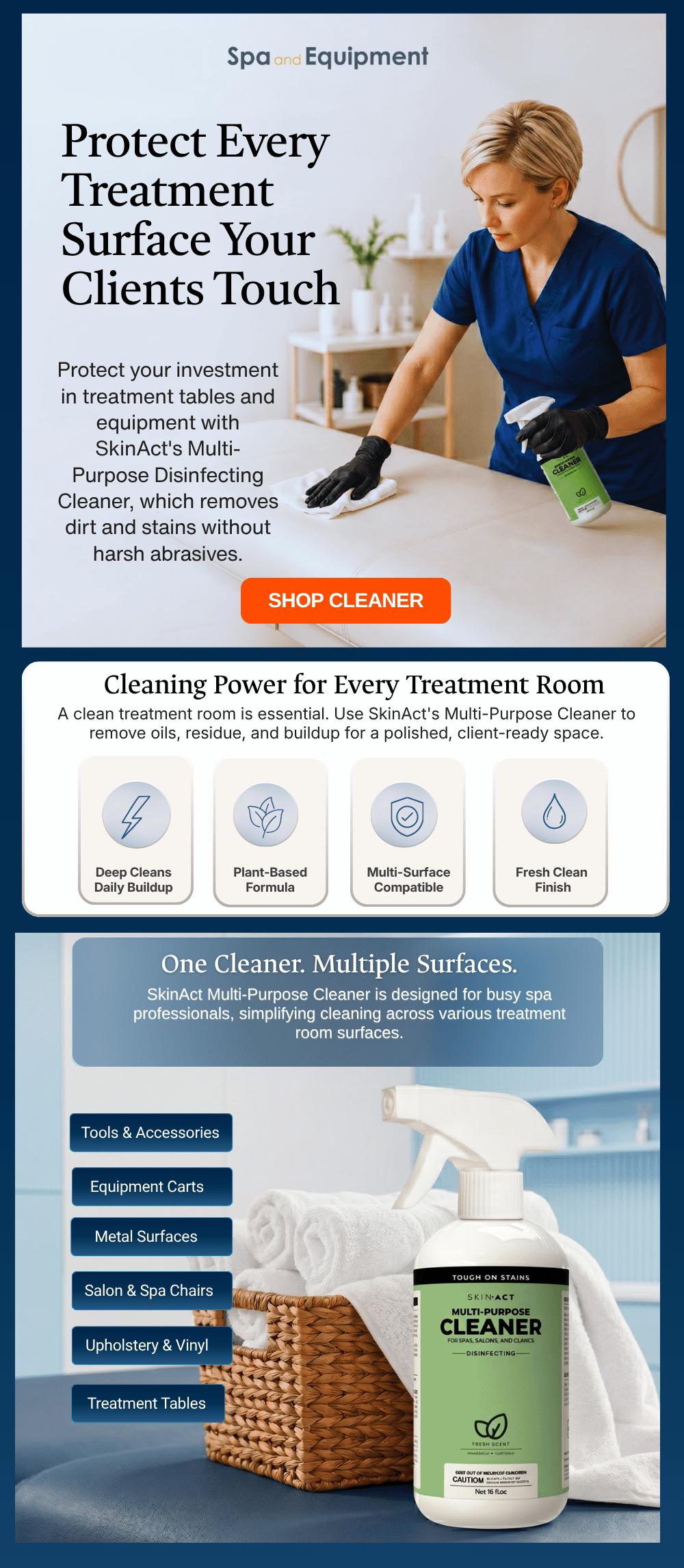 SkinAct Disinfecting Multi Purpose Cleaner for Upholstery