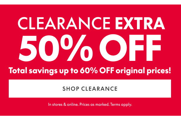 50% Off Clearance