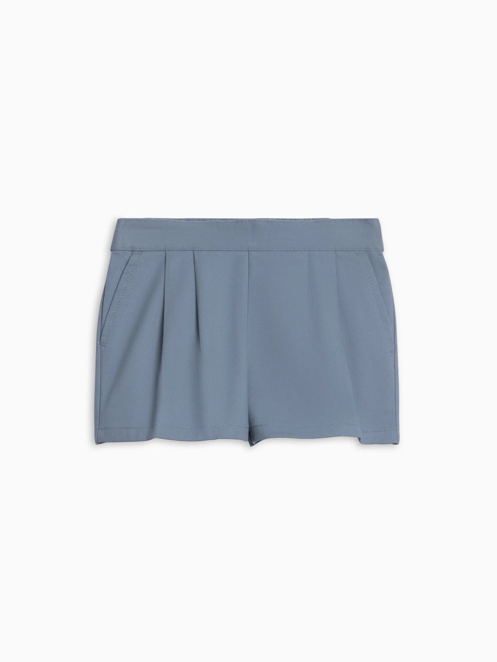 Image of Leona Twill Pleat Shorts - Sea