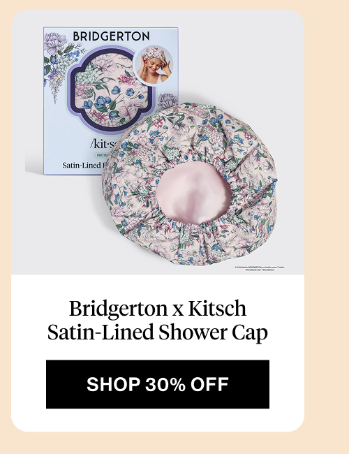 Bridgerton x Kitsch Satin-Lined Shower Cap