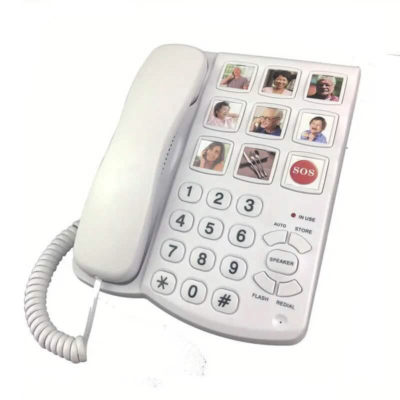 Image of Amplified One Button Touch Big Button Corded Telephone with Speaker