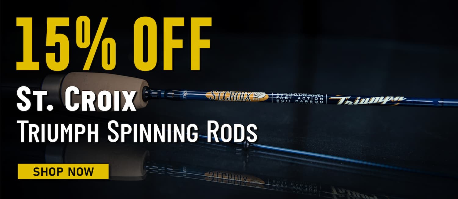 15% Off St. Croix Triumph Spinning Rods Shop Now