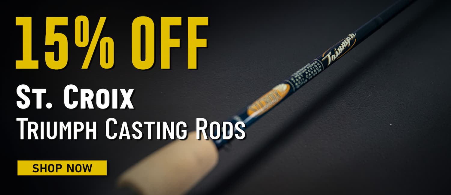 15% Off St. Croix Triumph Casting Rods Shop Now
