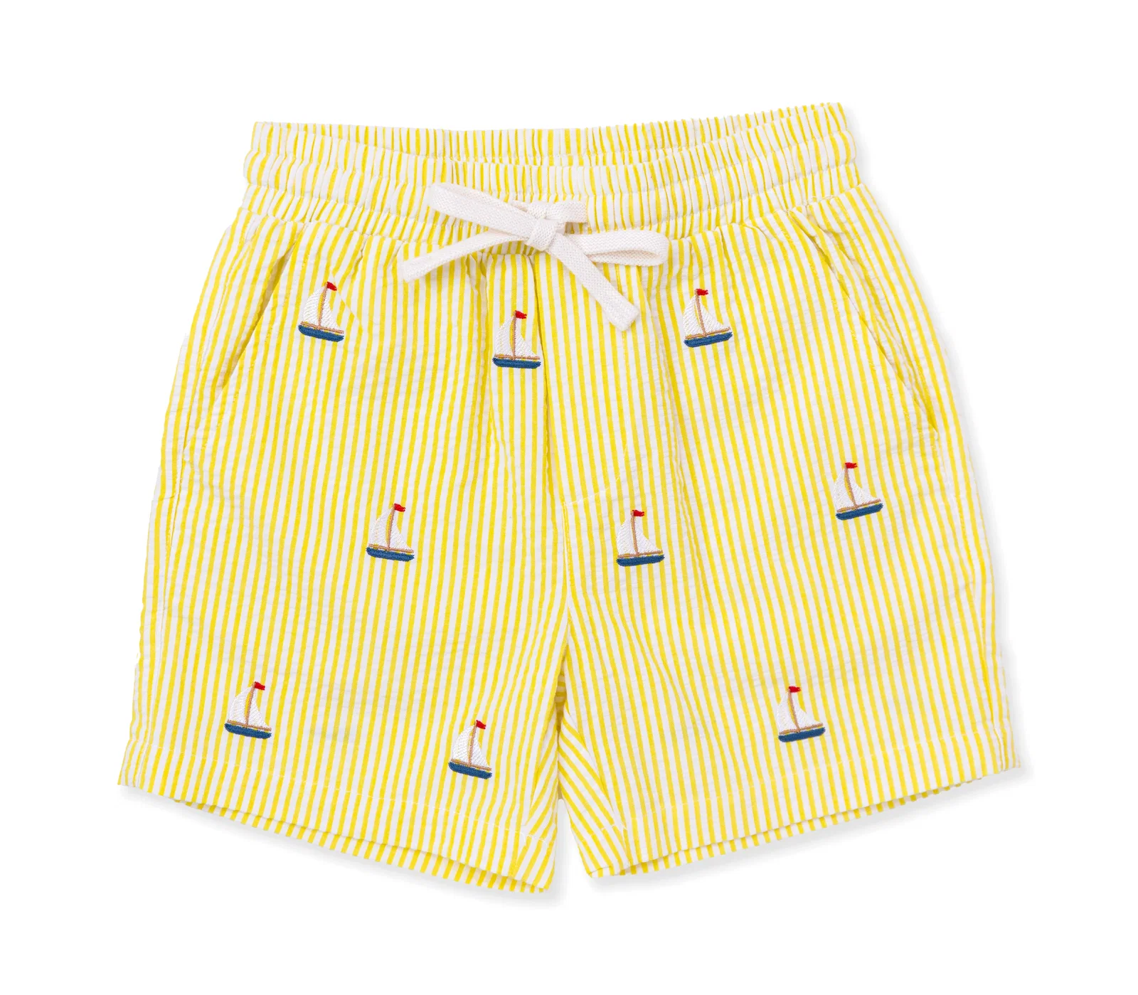 Image of Vineyard Regatta Seersucker Drawstring Kids Shorts